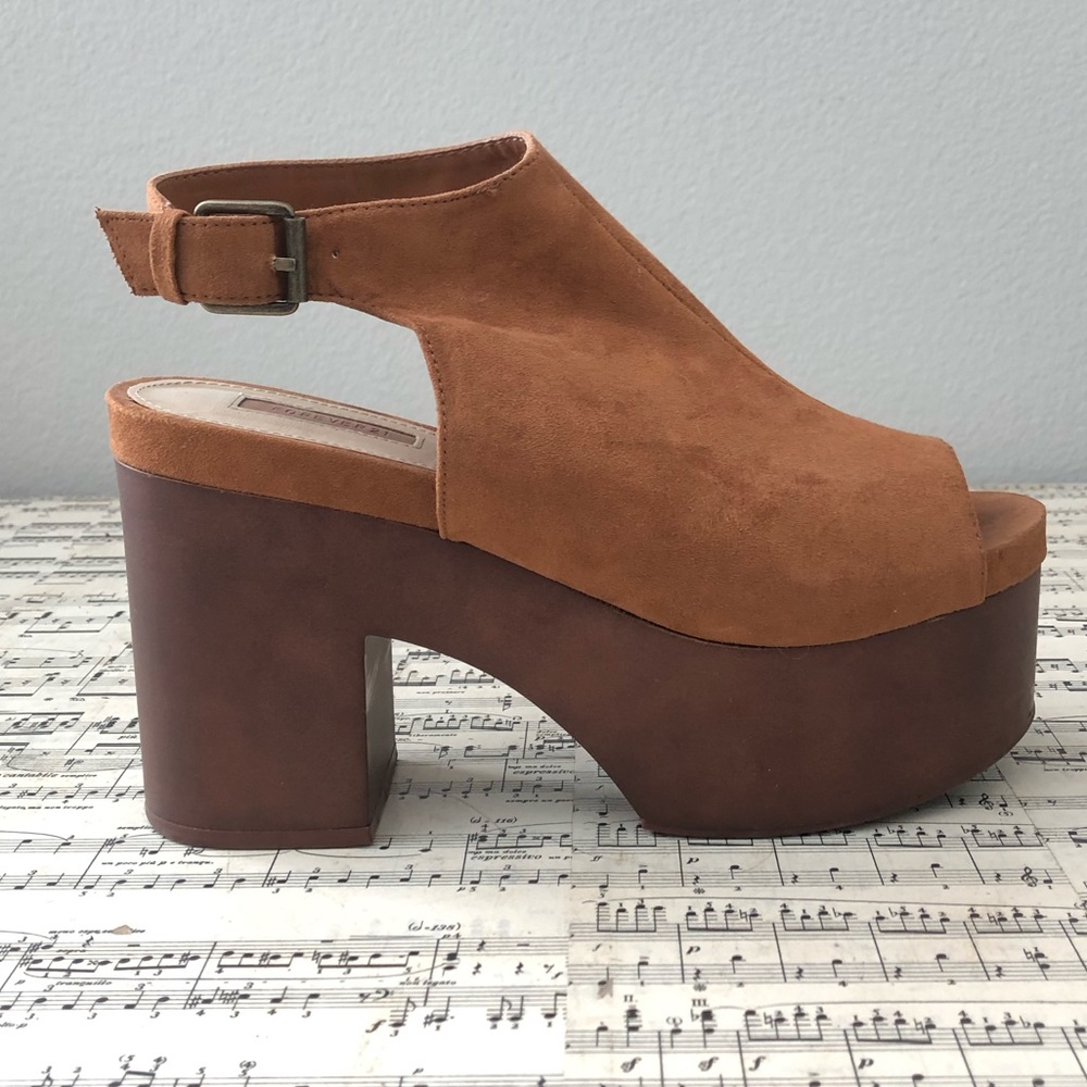F21 Suede Platform Sandals